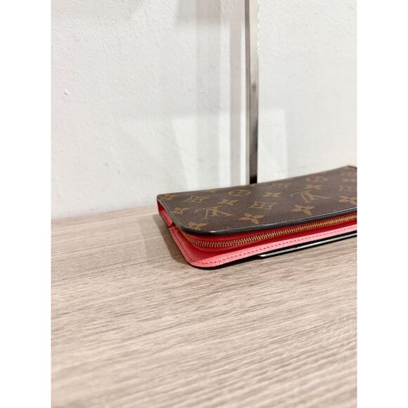 Louis Vuitton Monogram Logo Large Zip Up Flap Continental Wallet Brown/Pink - Picture 10 of 10
